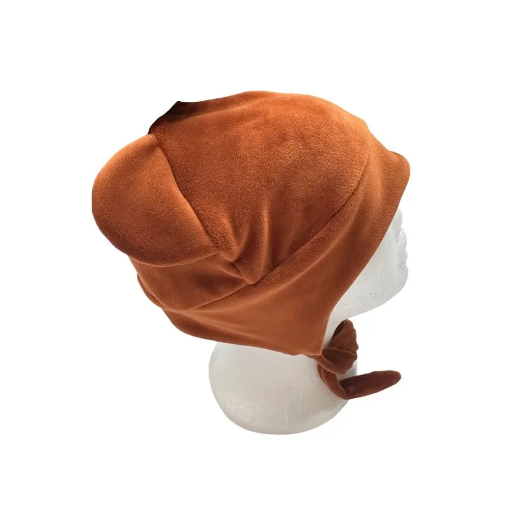 G&L POSITIVE GOODS *NEW* Brown Teddy Bear Upcycled Velvet Hat One Size Kids